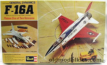 Revell 1/72 F-16A or F-16 Prototype with Engine Stand / Tractor and Crew, H222 plastic model kit